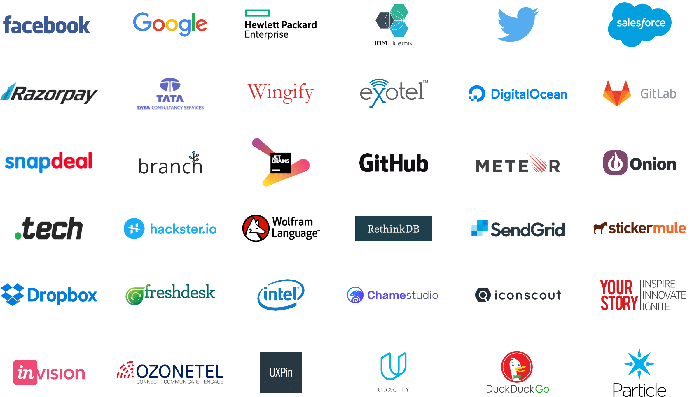 past year sponsors logos collage